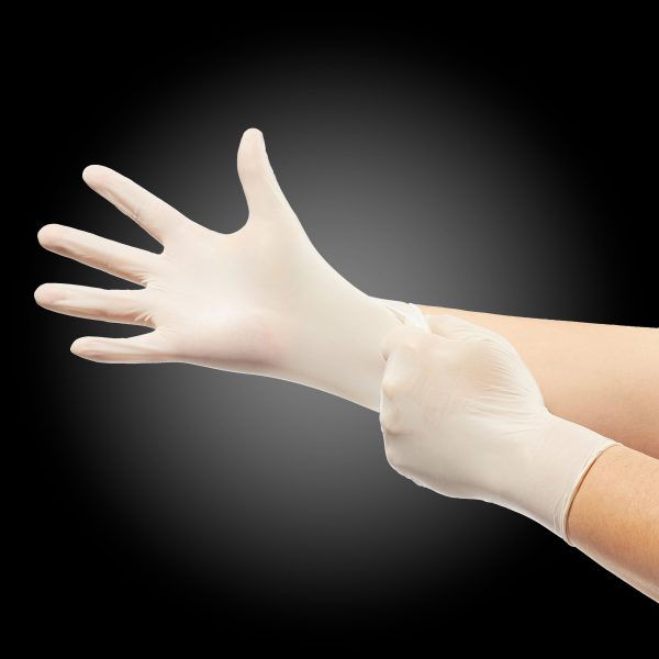 white nitrile gloves